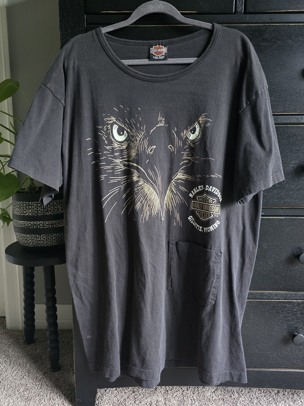 Harley-Davidson Eagle Graphic Tee in Black - Vintage 1990s